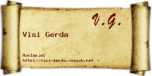 Visi Gerda névjegykártya